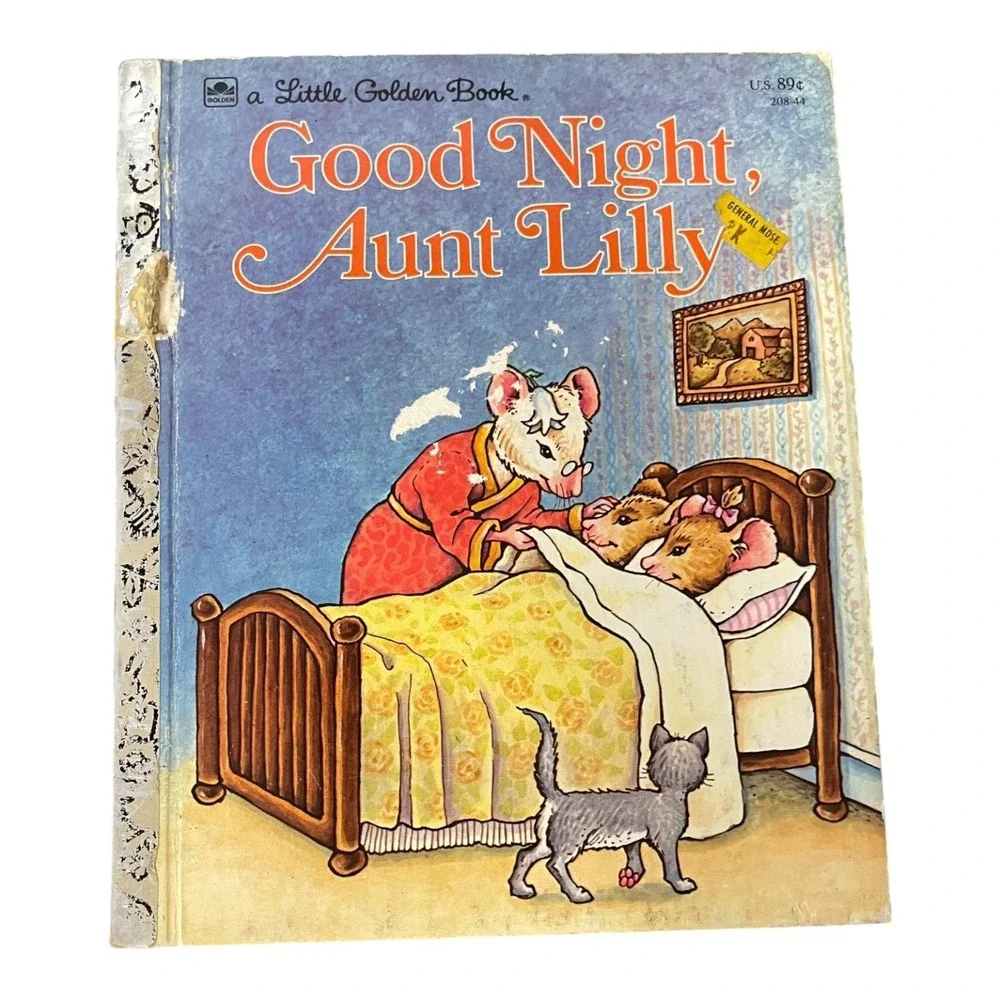 Good Night, Aunt Lilly A Little Golden Book Vintage 1983 Hardcover Children's